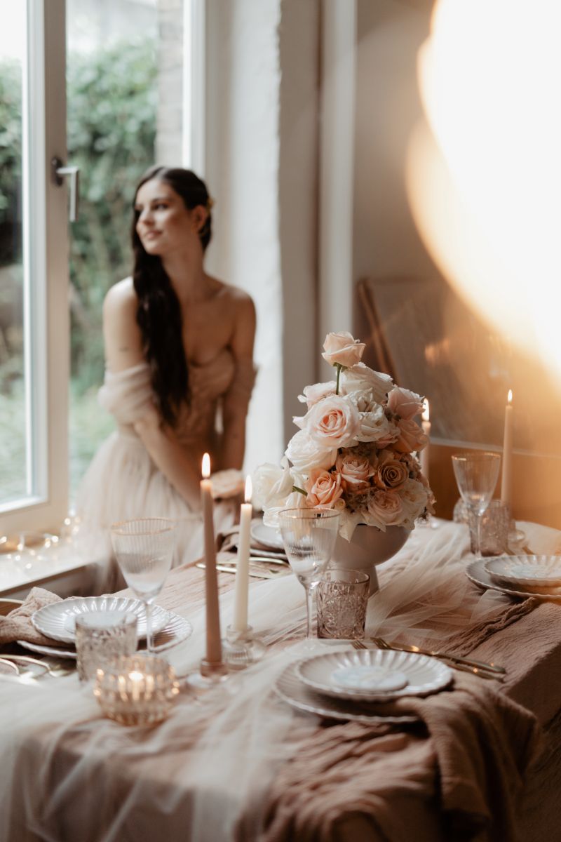 Brauttisch Blush mit Braut