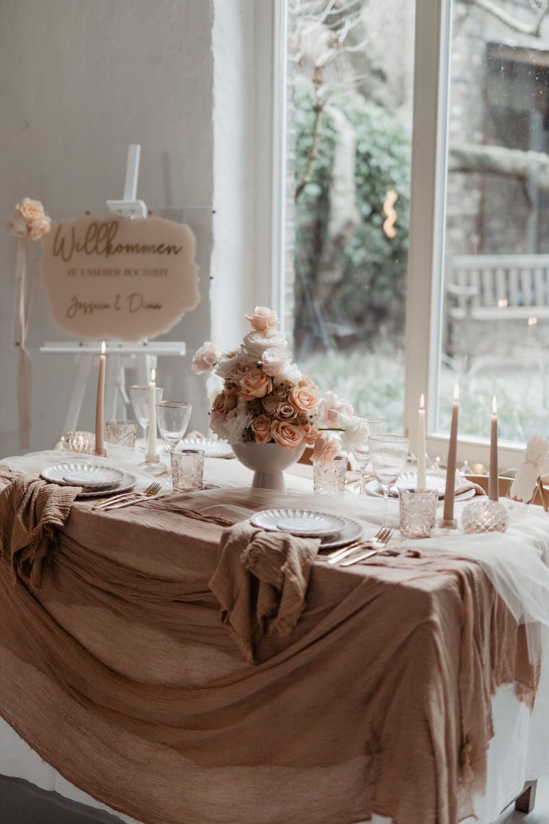 Brauttisch Blush