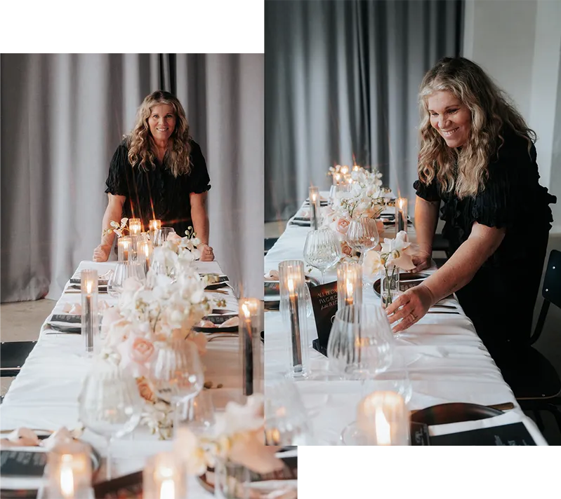 Melania Lazzarin, Melamoments Event Design, dekoriert eine Hochzeitstafel